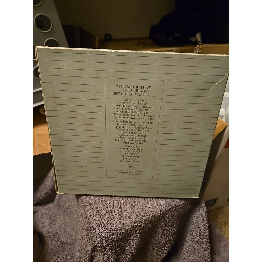 Vintage Rare Christmas 1987 Avon Collector Plate 